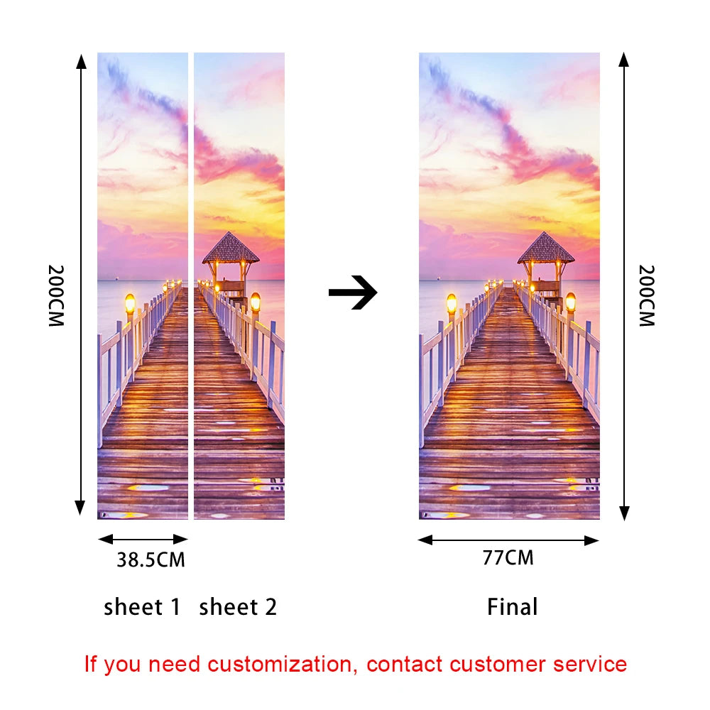 Simulation Of Gilt Leaves DIY Door Stickers Home Decoration Wall Sticker Kitchen Art Mural Peel & Stick Waterpoof PVC Wallpaper