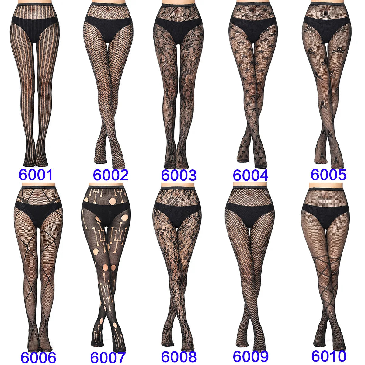 Women's Sexy Tights Black Socks Lace Leggings Floral Sheer Patterned Pantyhose Fishnet Stockings for Women