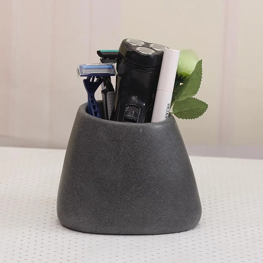 Resin Bathroom Accessories Emulsion Bottle High-grade Wash Gargle Cup Toothbrush Suit Banyo Aksesuarlari Soap Dish Washing set