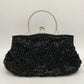 Boutique De FGG Elegant Frame Women Formal Beaded Evening Purses and Handbags Bridal Sequins Clutch Bag Cocktail Party Bag