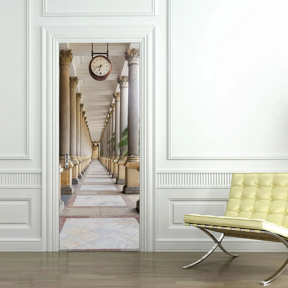 Simulation Of Gilt Leaves DIY Door Stickers Home Decoration Wall Sticker Kitchen Art Mural Peel & Stick Waterpoof PVC Wallpaper