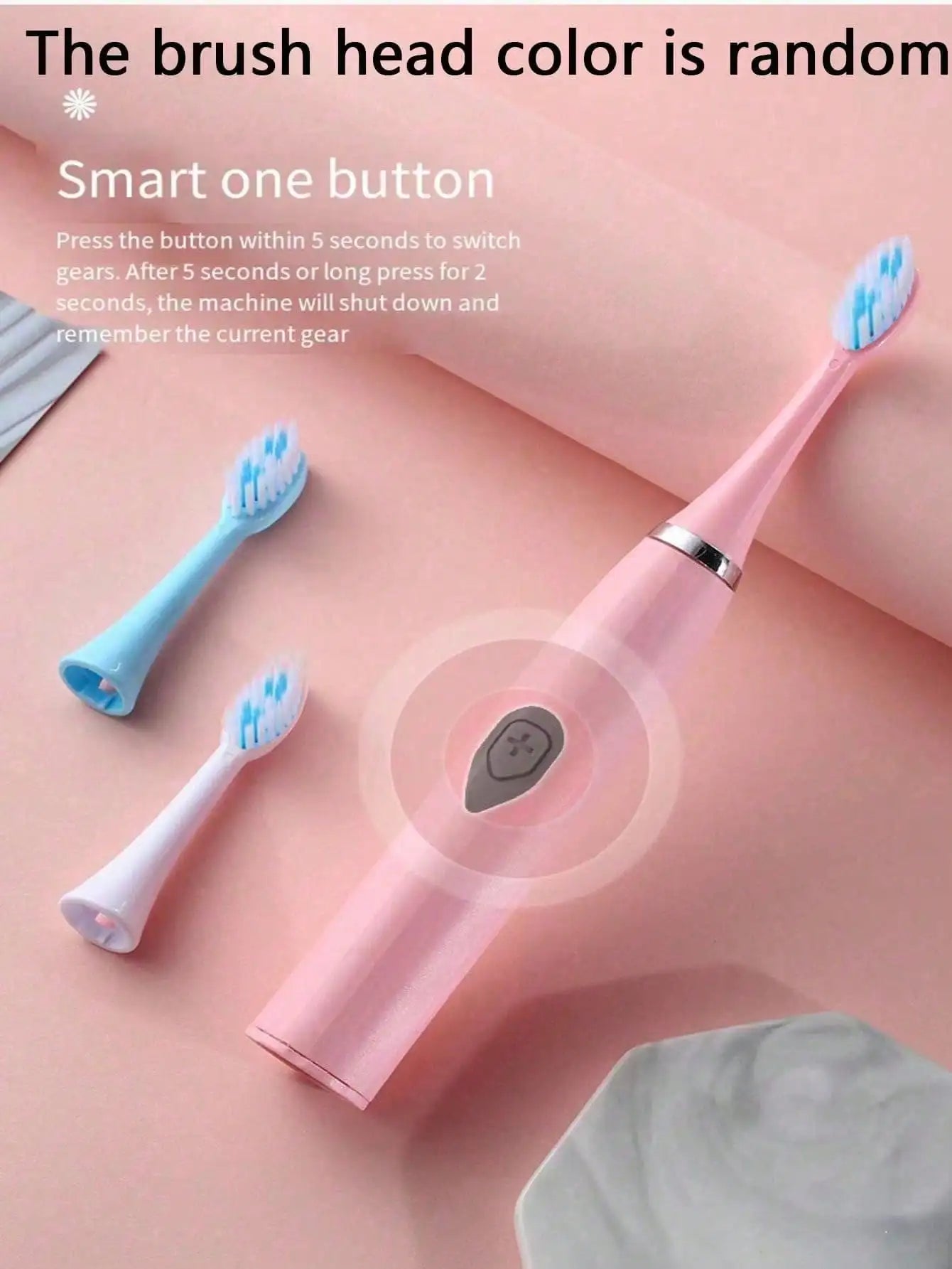 Electric Toothbrush Adult Automatic Couples Set, Suitable For Home Or Travel Use, Random Brush Head Colors