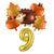 6Pcs Autumn Forest Animals Kids Birthday Party Decoration Squirrel Pine Cone Foil Balloon With 0-9 Number Ball Thanksgiving Gift