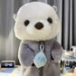 Creative Cute Sea Otter Shape Plush Pencil Bag 1PC Large Capacity INS Cartoon Pencil Case Velvet Pencil Case Student Stationery
