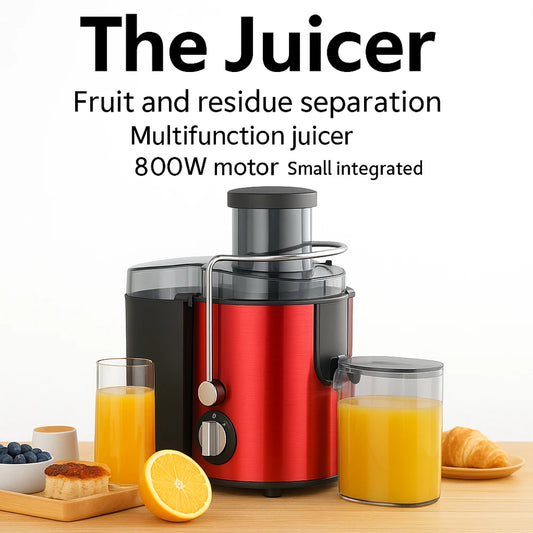800W Juice Extractor Machine Household Multifunctional Juicer With Slag Separation/Dual Speed for Fruits/Veggies