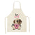 Cute Dog Pug Pattern Cotton Linen Sleeveless Chef Apron Kitchen Aprons Women Home Cooking Baking Waist Bib Pinafore 55x68cm