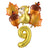 6Pcs Autumn Forest Animals Kids Birthday Party Decoration Squirrel Pine Cone Foil Balloon With 0-9 Number Ball Thanksgiving Gift