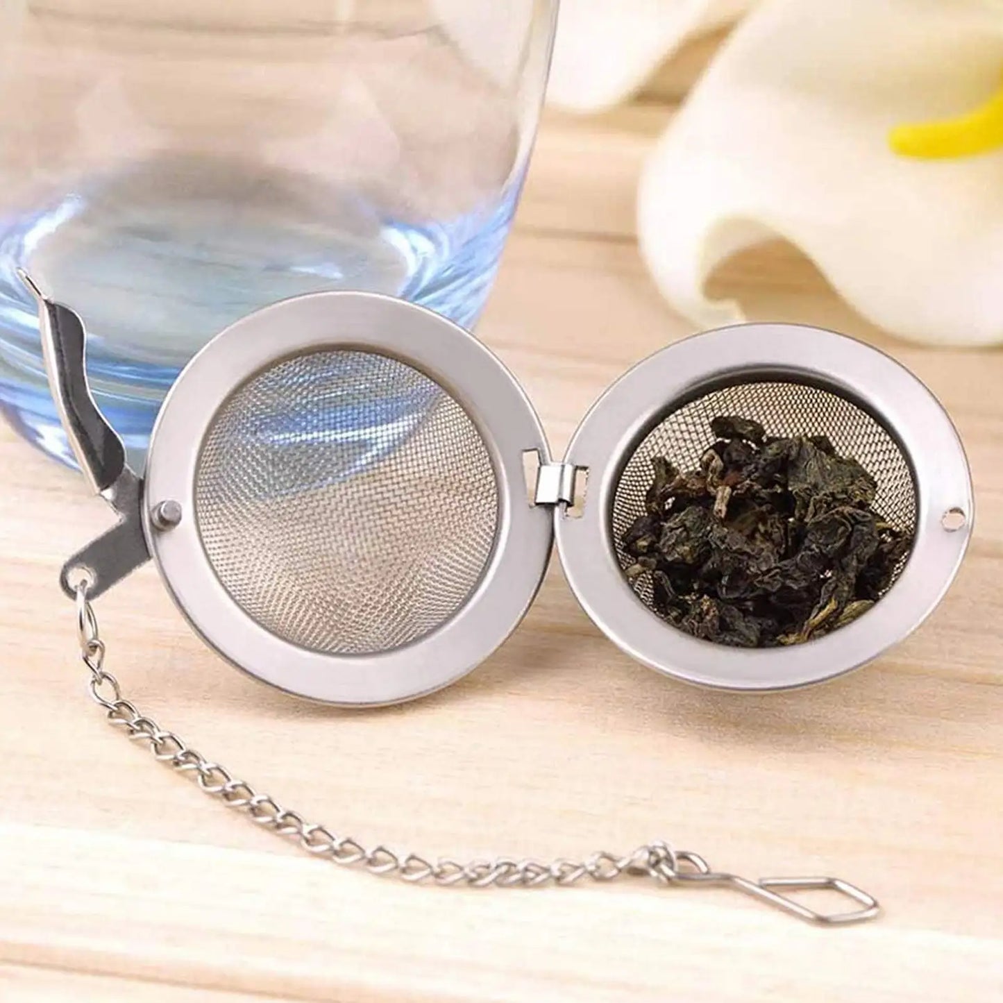 Tea Infuser Ball Stainless Steel Filter Ball Fine Mesh Tea Sieve for Matcha Coffee Baking Cooking Travel Work Kitchen Cocktail