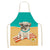 Cute Dog Pug Pattern Cotton Linen Sleeveless Chef Apron Kitchen Aprons Women Home Cooking Baking Waist Bib Pinafore 55x68cm