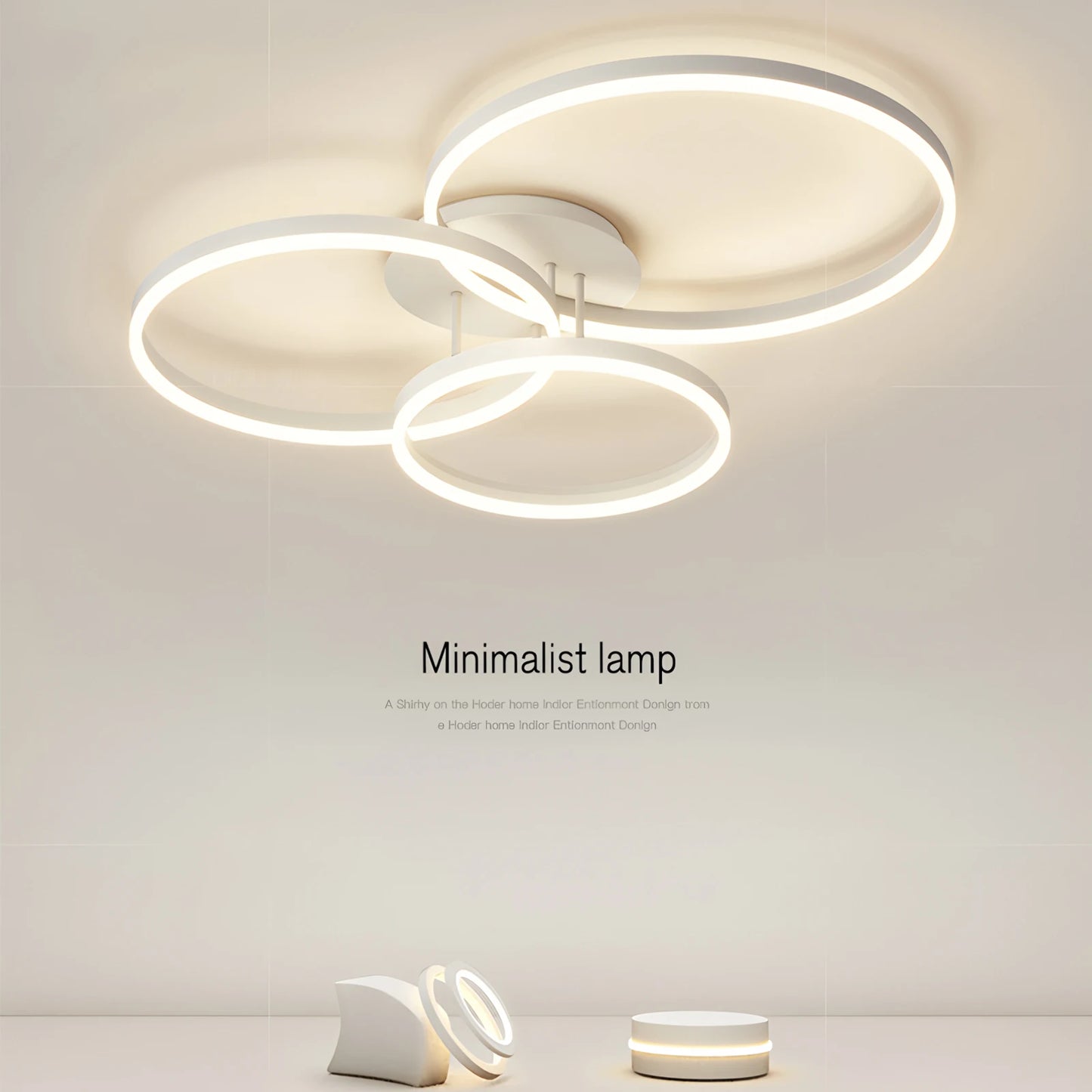 IRALAN Modern Ceiling Light with Infinitely Dimming App and Remote Control 3 Colors Changeable for in Living Sleeping and Lounge