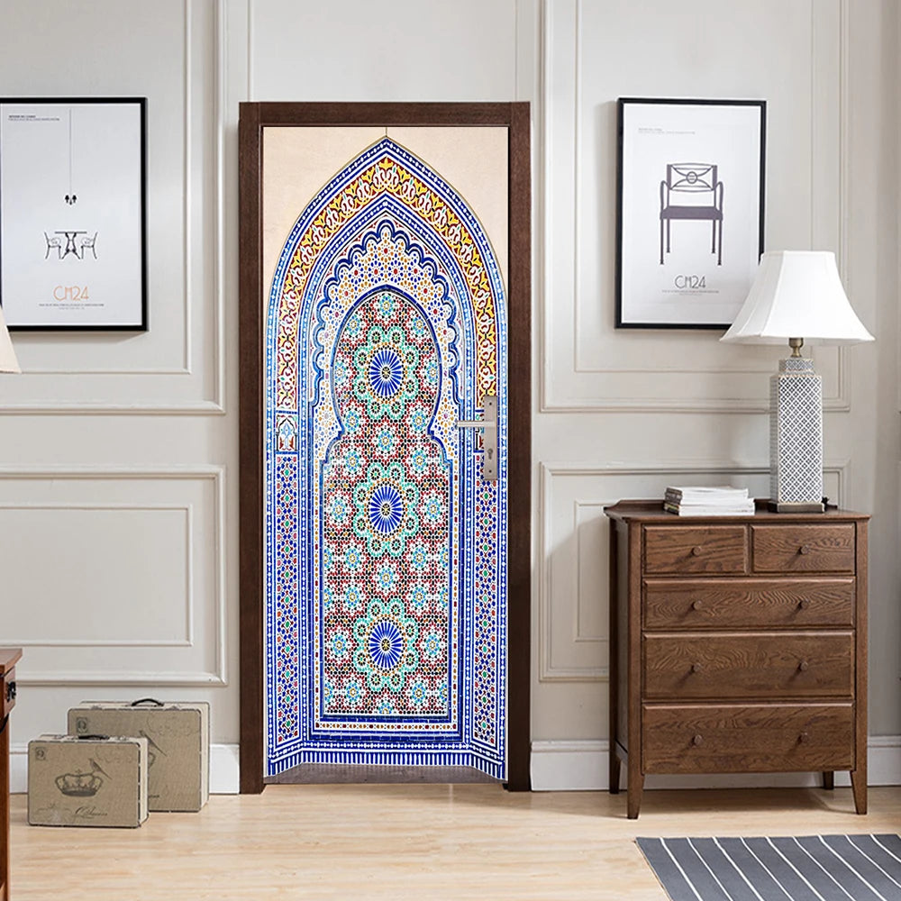 Simulation Of Gilt Leaves DIY Door Stickers Home Decoration Wall Sticker Kitchen Art Mural Peel & Stick Waterpoof PVC Wallpaper