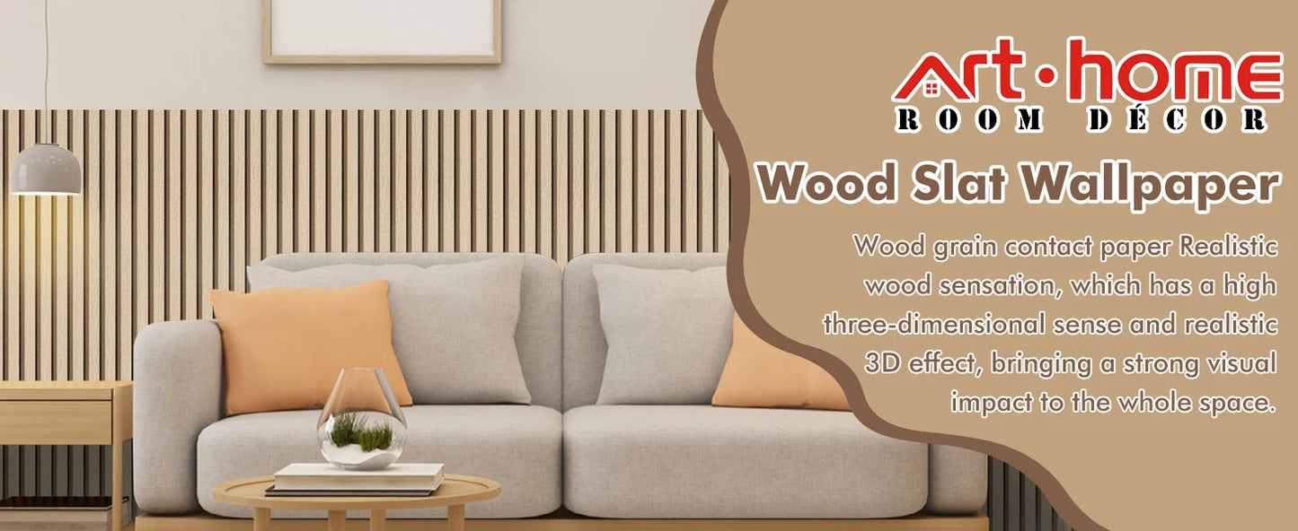 Self-adhesive Wood Grain Wallpaper PVC Waterproof Contact Paper Living Room Bedroom Home Decoration Sticker Wall Stickers Decor