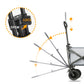 Extra Long Extender Collapsible Wagon Cart Large Weight Capacity Heavy Duty Beach Wagon Cart Outdoor Portable Camping Equipment