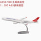 1/200 Scale A350 A350-900 Turkish Airline Aircraft Plastic ABS Assembly Plane Model Airplanes Model Toy For Collection