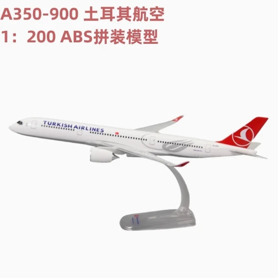1/200 Scale A350 A350-900 Turkish Airline Aircraft Plastic ABS Assembly Plane Model Airplanes Model Toy For Collection