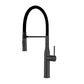 Tuqiu Gray Pull Down Sink Faucet Brushed Nickel Kitchen Faucet Tap Hot and Cold Red Spring Faucet SUS304 Rotation Pull Down