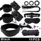 Exotic Bed Bondage Set BDSM Kits Exotic Sex Toys For Adults Games Leather Handcuffs Whip Gag Nipple Clamps Women Sex Products