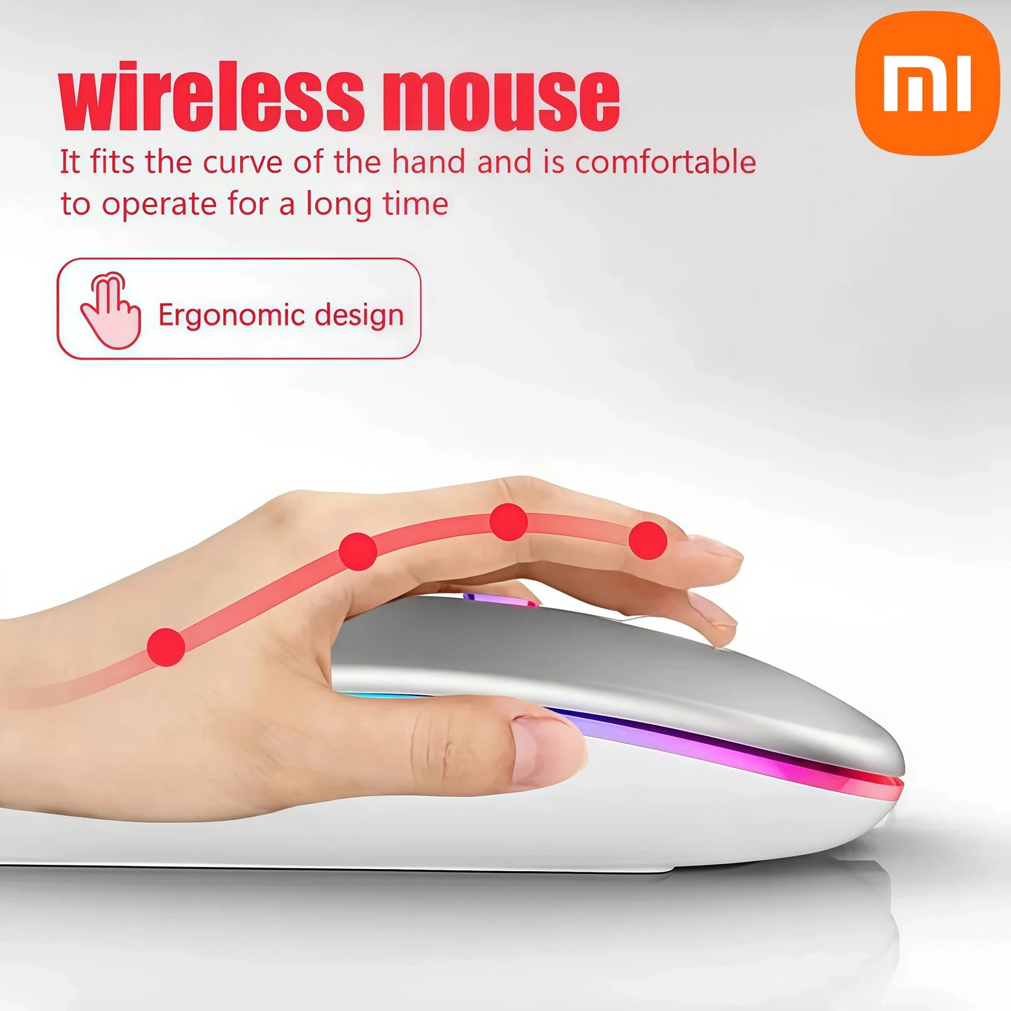 XIAOMI Silent Wireless Mouse Bluetooth-compatible Tablet 2.4G USB Portable Dual Mode Rechargeable 1600 DPI For MacBook Laptop PC