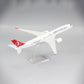 1/200 Scale A350 A350-900 Turkish Airline Aircraft Plastic ABS Assembly Plane Model Airplanes Model Toy For Collection