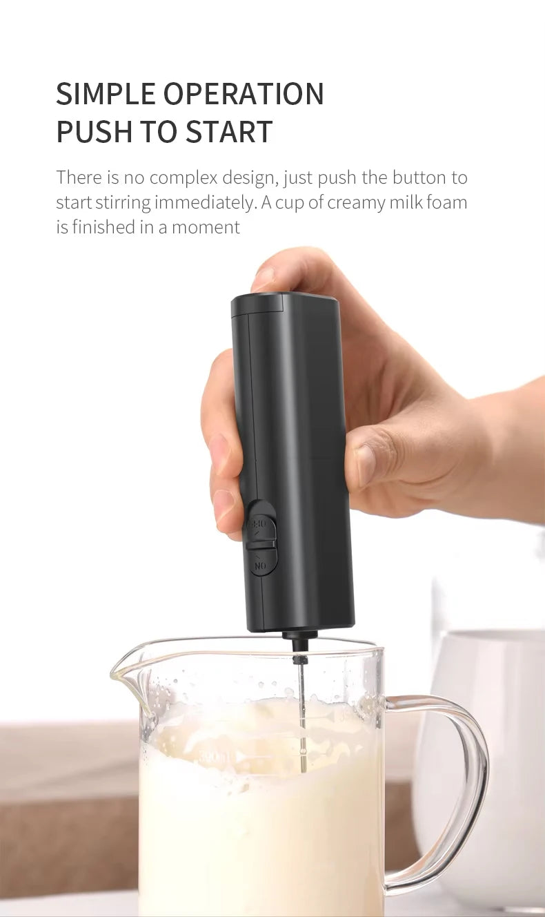 Kitchen Powerful Stirrer Milk Frother Handheld Foam Maker for Lattes Whisk Drink Mixer Coffee Electric Rechargable Egg Beater