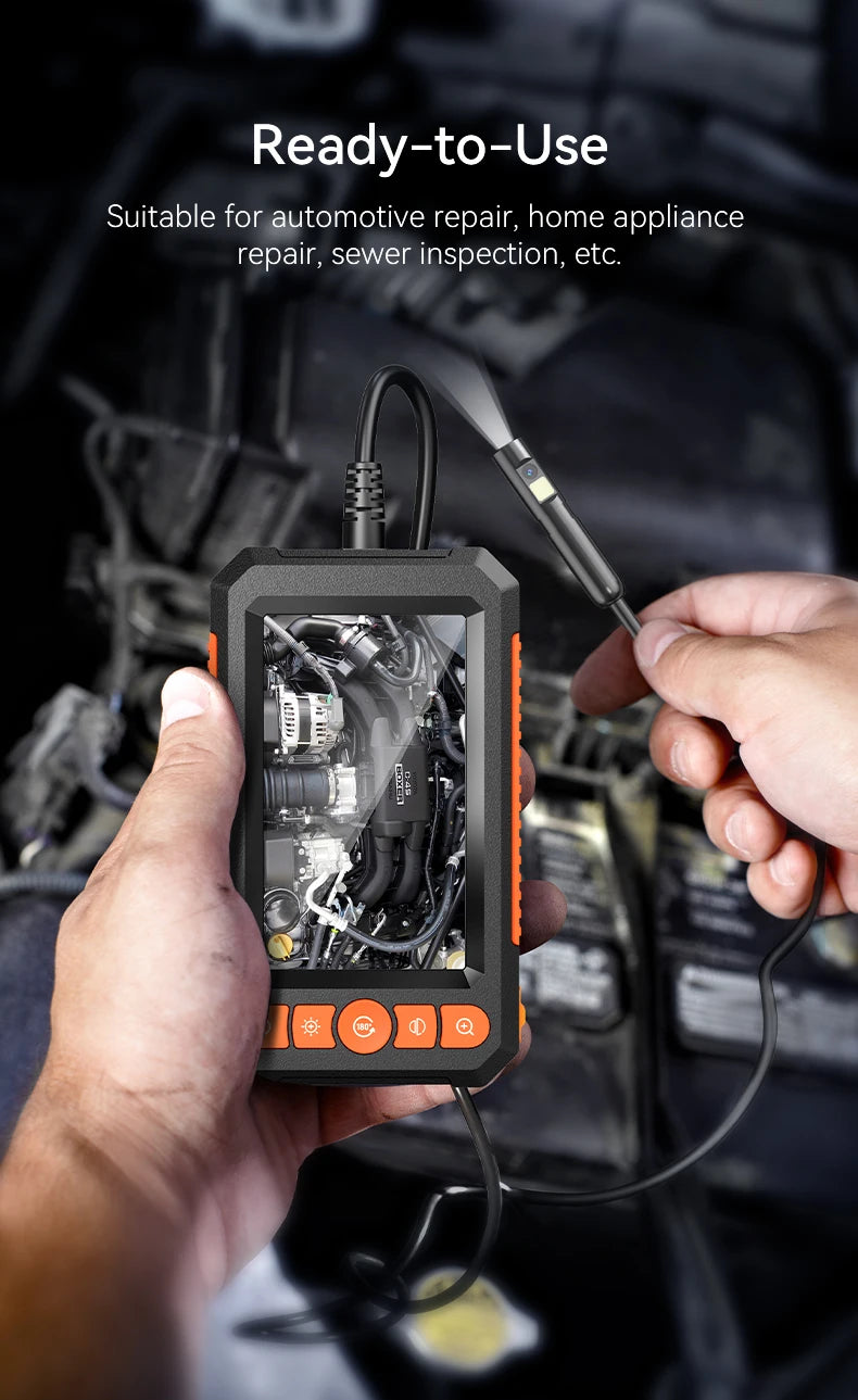 4.3 "Single&Dual Lens Industrial Endoscope Camera HD1080P Car Inspection Borescope IP67 Waterproof Sewer Camera With 8LEDs Hard