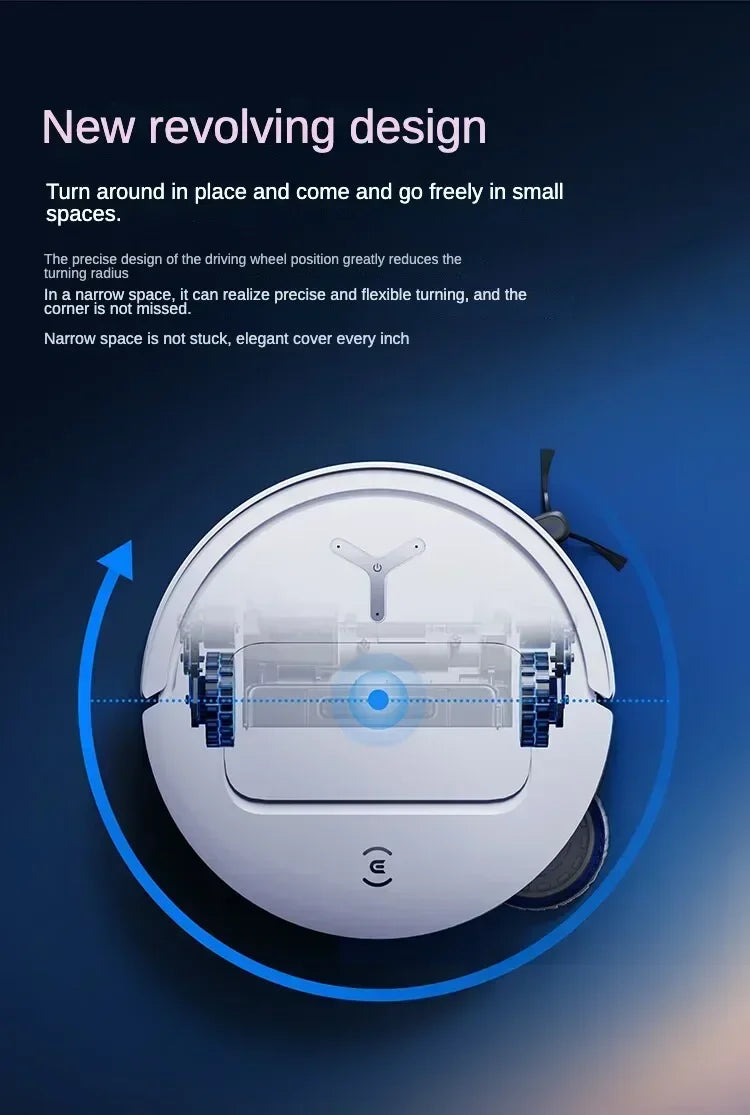 Original Ecovacs Deebot T50 PRO Vacuum Cleaner Robot Chinese Version 15800Pa Hair Zero-tangle Stepless 70°C Hot Water