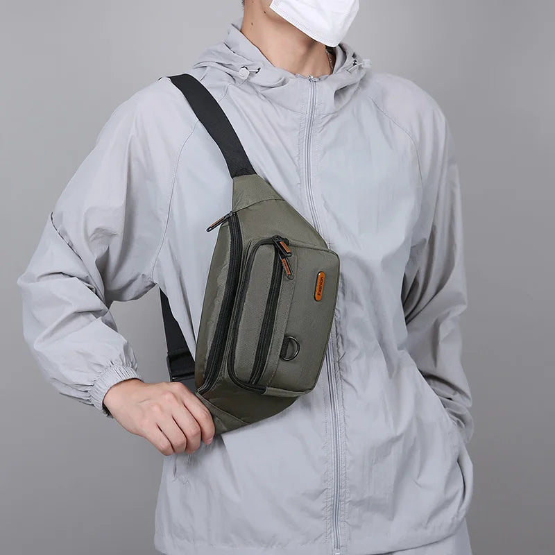 Waterproof Men's Waist Pack Fanny Pack with Adjustable Strap for Travel Sports Running - Quick-Access Outdoor Waist Bag