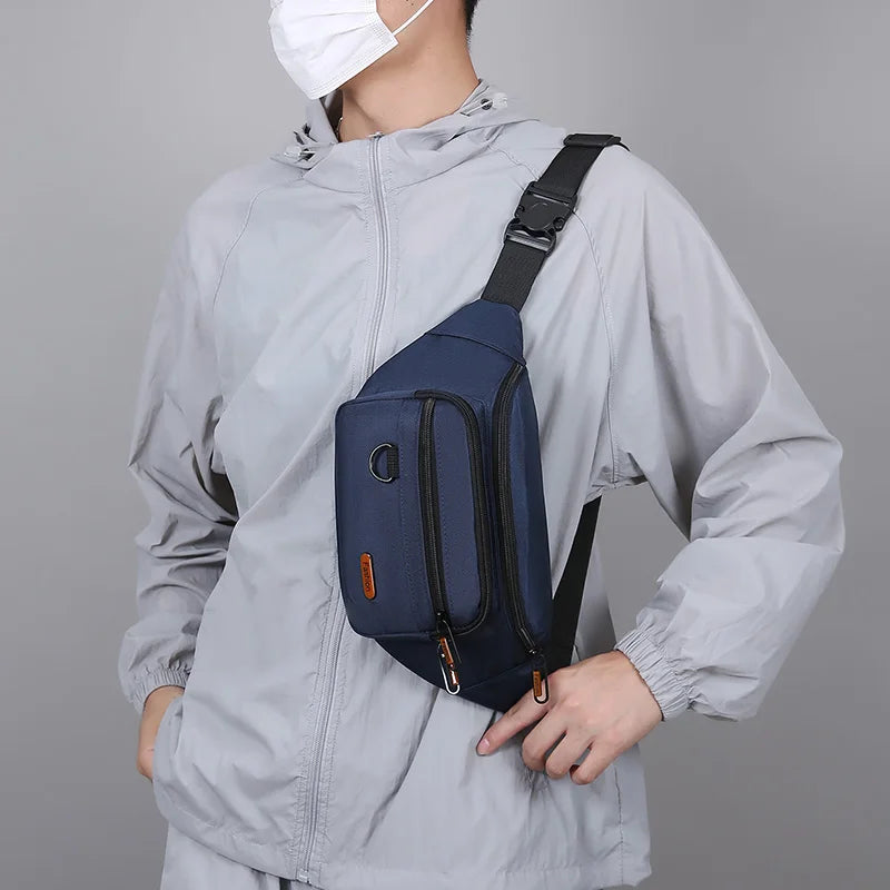 Waterproof Men's Waist Pack Fanny Pack with Adjustable Strap for Travel Sports Running - Quick-Access Outdoor Waist Bag