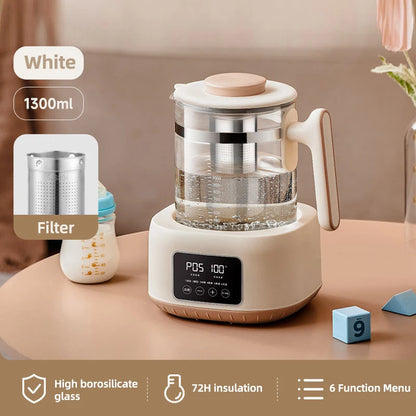 1300ml Infant Thermostatic Milk Regulator Baby Kettle 72 Hours Keep Warm Hot Water Smart Insulation Pot Milk Powder Warmer 220V