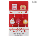 Fruit Fork Cartoon Kids Cake Fruit Toothpick Mini Animal Fork Food Grade Plastic Bento Lunch Bento Accessories Party Decor