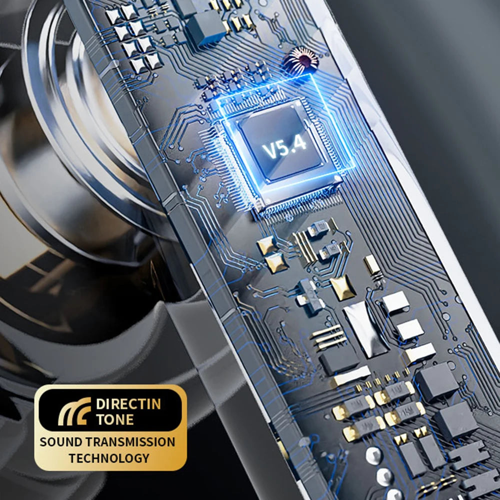 ANC Bluetooth Headset Colour Screen Touch Active Noise Cancellation Bluetooth 5.4 Headset HIFI Stereo Sports Headset Waterproof