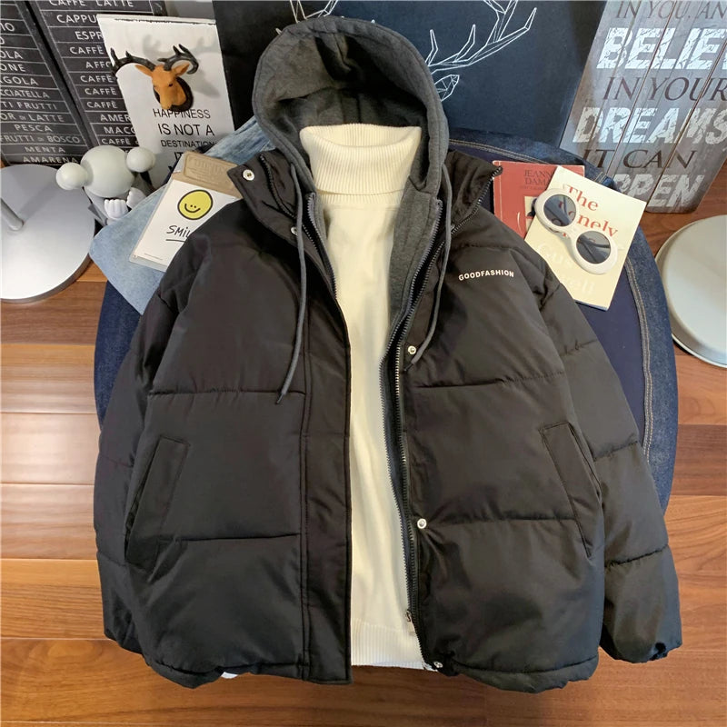 2025 Women's Winter Quilted Jacket Overcoat Thick Cotton Padded Coat Female Oversized  Loose Oversize Coats Hooded Short Parkas