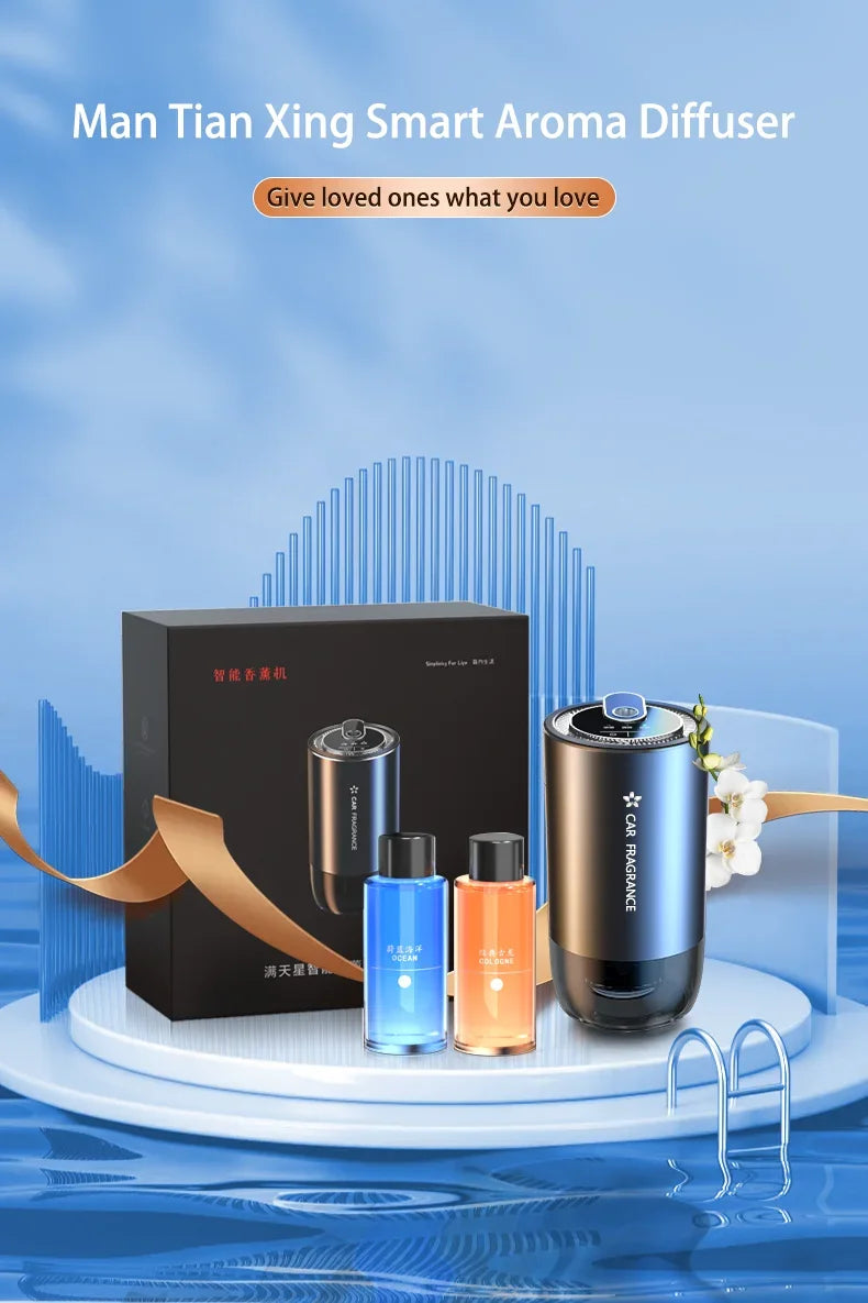 Car Diffusers For Essential Oils Aromatherapy Diffuser 50ML Fragrance Diffuser Waterless Auto Off Scent Machine For Room Car