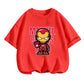 Superhero Iron Man Tshirt Kids 3 -14 Years Old Boys Clothes Top Tees The Avengers Baby Clothes Girls  T-shirts Teen Clothes