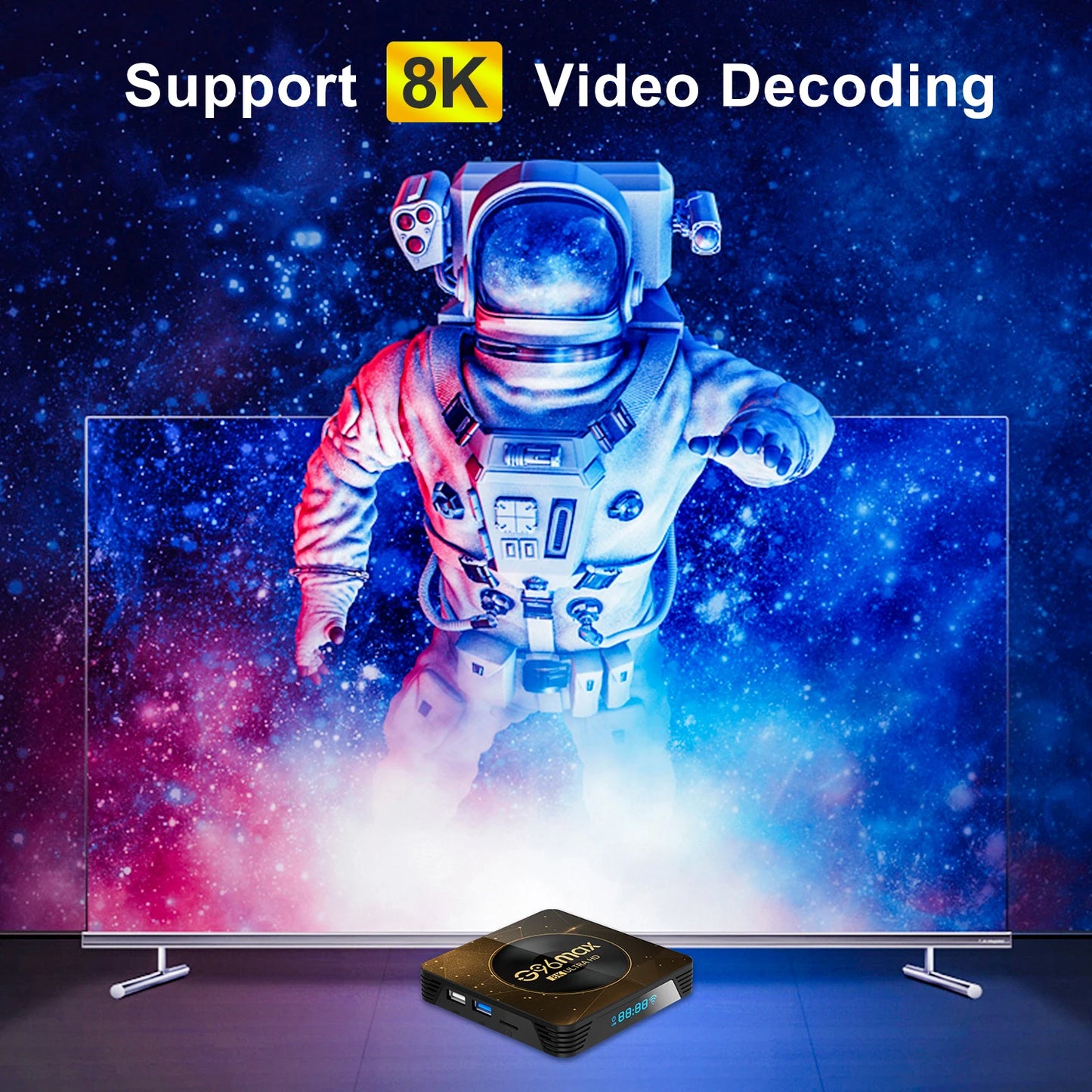 Android 13 8K Ultra HD Smart TV Box Wifi6 Fast Stable Transmission Media Player 4GB64GB Large Memory Netflix Youtube ATV MAXA13