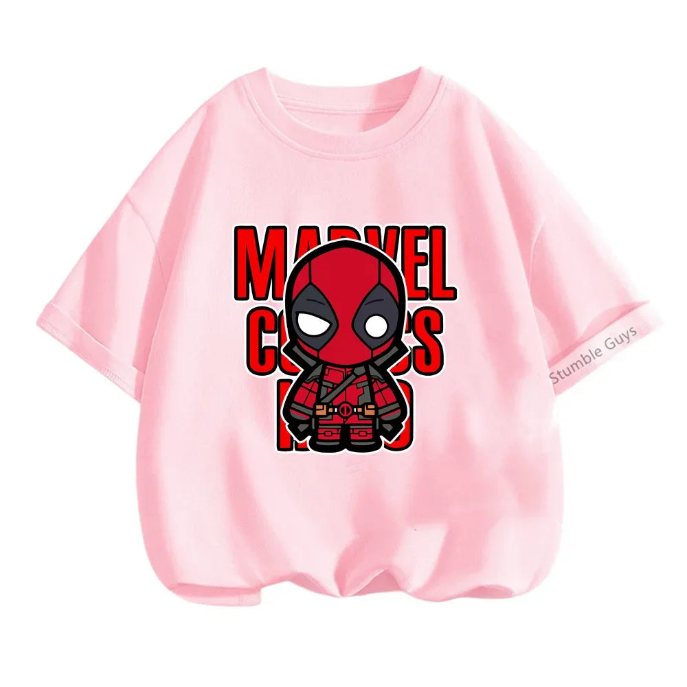 Superhero Iron Man Tshirt Kids 3 -14 Years Old Boys Clothes Top Tees The Avengers Baby Clothes Girls  T-shirts Teen Clothes