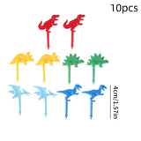 Fruit Fork Cartoon Kids Cake Fruit Toothpick Mini Animal Fork Food Grade Plastic Bento Lunch Bento Accessories Party Decor