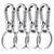 4Pcs Carabiner Clip Keychain Metal Carabiner Shape Key Ring Keyring Key Holder Clips Hook Holder Organizer for Car Keys Finder f