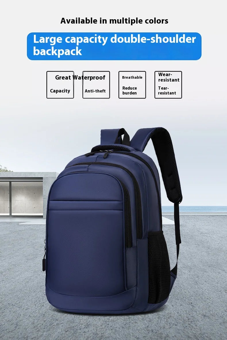 Men's Backpack Oxford Waterproof Backpack Large Capacity Business Computer Bag Leisure Travel Backpack School Student Schoolbag