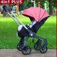 Baby Stroller, Multifunctional Stroller Foldable with Car Seat Baby Car Carriage Portable Baby Stroller 3in1