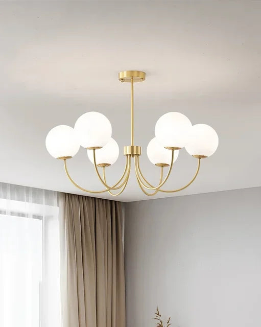 Modern luxury chandeliers E27 Bulb glass ball chandelier minimalism suspension design Living Room kitchen island pendant light