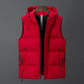 Waistcoat for men spring and autumn waistcoat for Korean men fashion slim handsome vest warm down cotton vest with hat