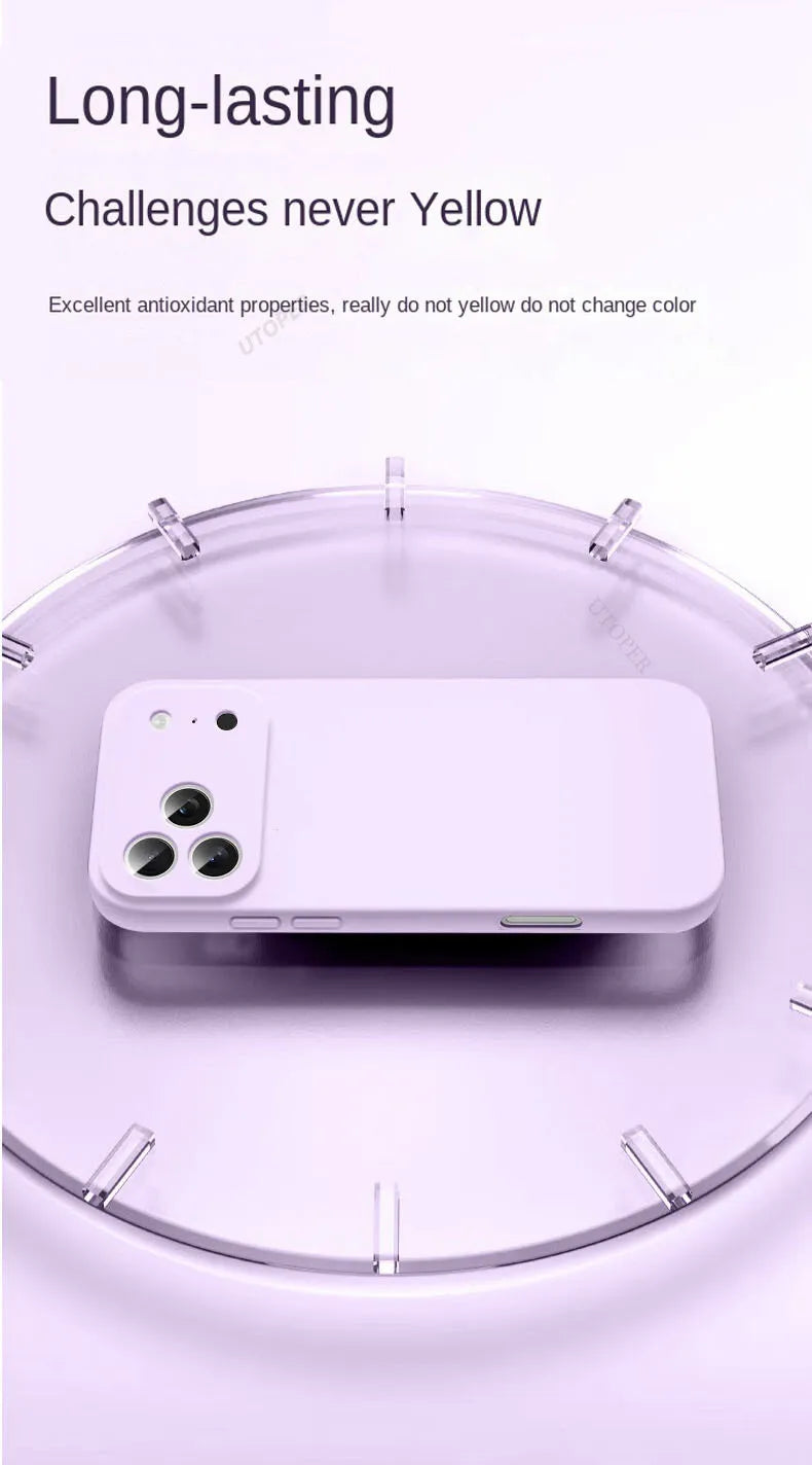 New 17 Series Official Silicone Soft Case for iPhone 17 Air 16 15 14 13 12 11 Pro Max Plus Solid Color Protect Shockproof Cover