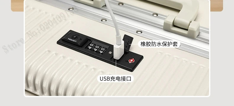 KO-KU New Front Opening Travel Suitcases 20/24/26/28 inch carrier Aluminum Frame Large Capacity Luggage USB Charging TSA Lock