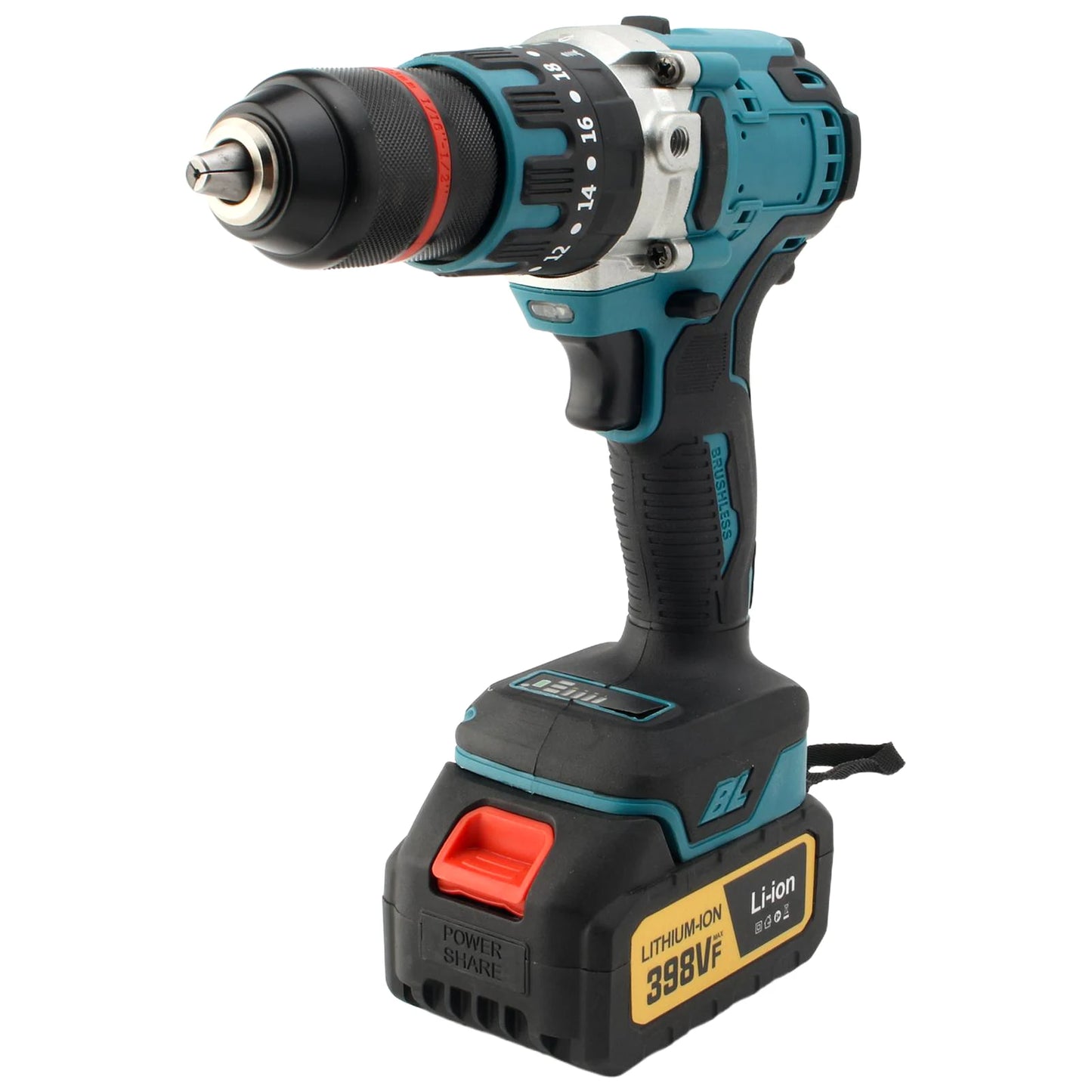 480N.M Brushless Electric Impact Drill 13mm Cordless Drill Electric Screwdriver DIY Driver Power Tool for Makita 18V Battery Pin