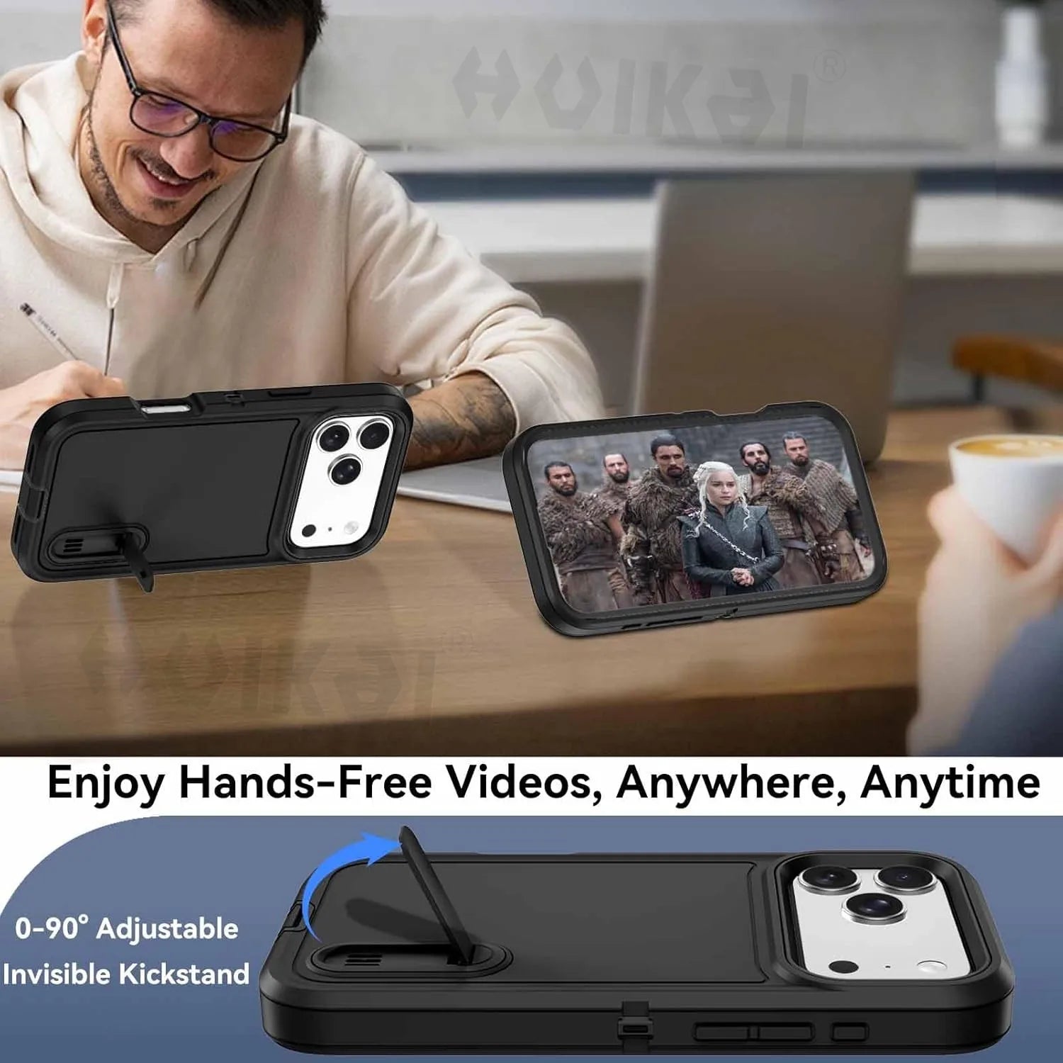 Case For iPhone 17 Pro Max 16e 15 Pro Max 14 Plus 13 12 11 Heavy Duty Shock Absorption Full Body Protective Silicone Rubber Case