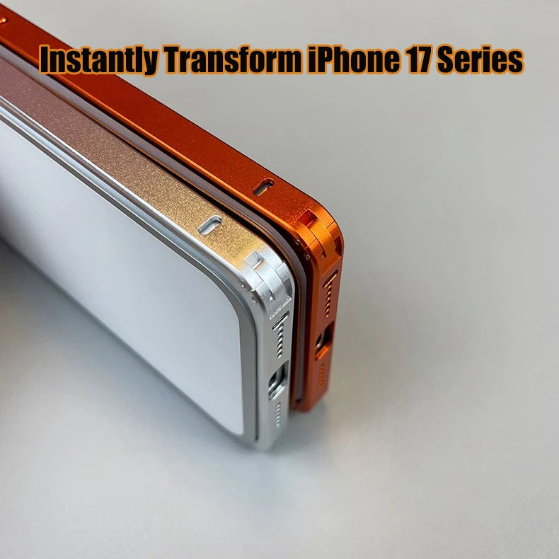 Original Alloy Frame Case For iPhone 13 14 15 16 Pro Max Instantly Transform 17 Pro Max Large Window Backplane Protective Film