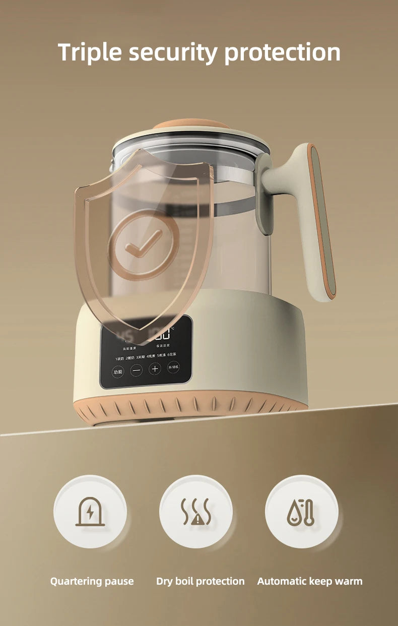 1300ml Infant Thermostatic Milk Regulator Baby Kettle 72 Hours Keep Warm Hot Water Smart Insulation Pot Milk Powder Warmer 220V