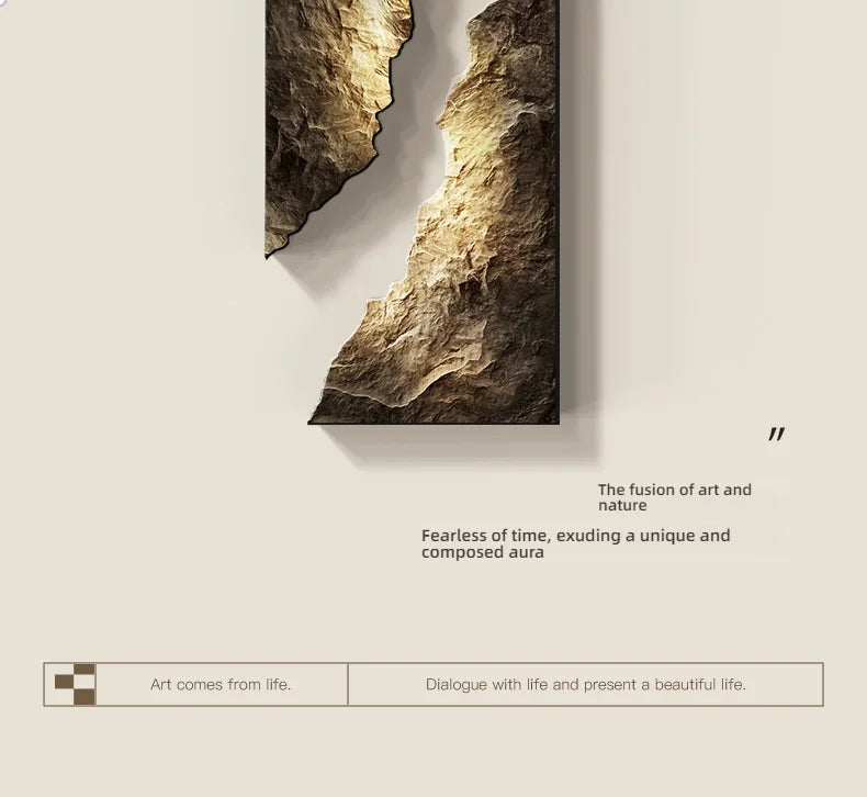Light Luxury Entrance Decoration Mural Light Abstract Sandstone Texture Hanging Painting Atmospheric 2025 New High-End Corridor