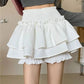 Mini Skirt Cute Sexy Balletcore Elastic High Waist Ball Gown Ruffle Patchwork Lolita Skirt Short Korean Sweet Y2K Women Clothing